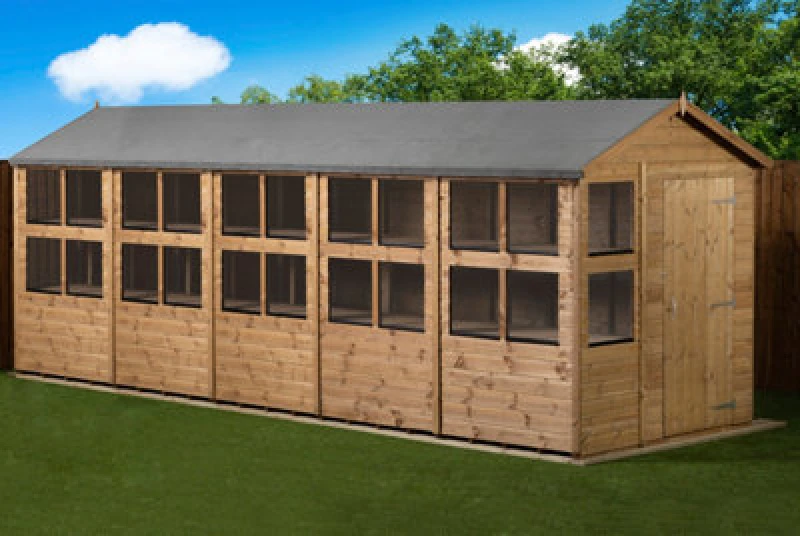 Image of Empire Sheds Empire Apex Potting Shed 6X20 Double Door
