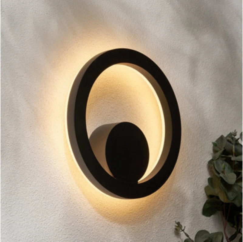 Image of Zink Zink IPSE IP65 Black LED Outdoor Round Wall Up & Down Light