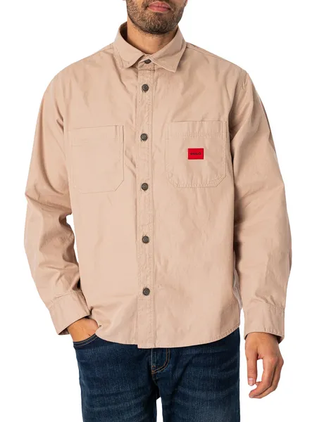 Image of HUGO Erato Overshirt Medium Beige S