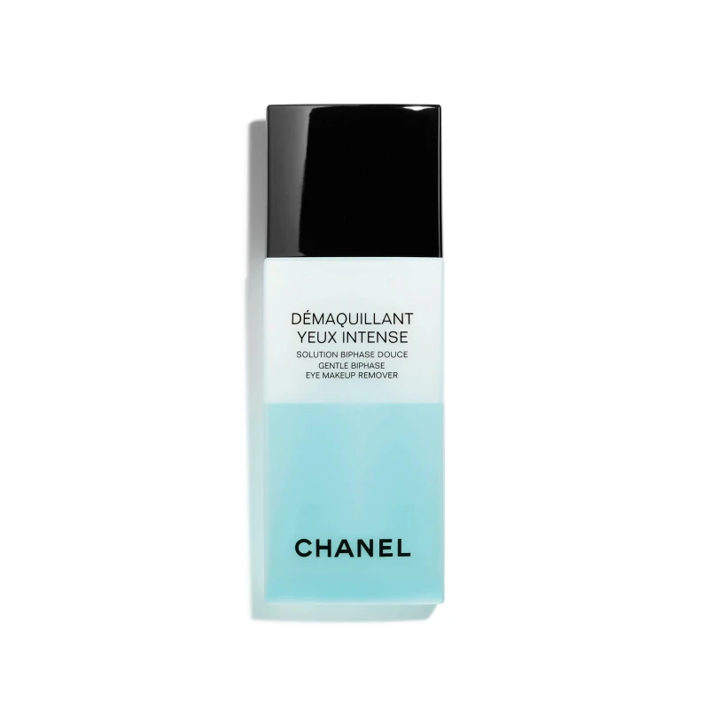 Image of CHANEL CHANEL DMAQUILLANT YEUX INTENSE GENTLE BIPHASE EYE MAKEUP REMOVER BOTTLE - Clear Clear 100ml