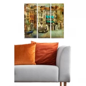 Image of MDF1316496 Multicolor Decorative MDF Painting (3 Pieces)