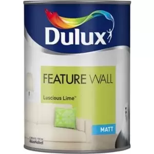 Image of Dulux Feature Wall Luscious Lime Matt Emulsion Paint 1.25L