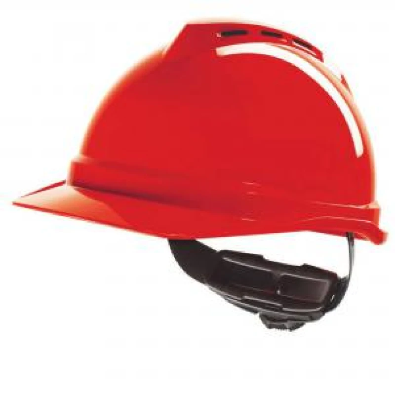 Image of MSA V - Gard 500 Vented Safety Helmet Red