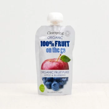 Image of Clearspring Organic Fruit On The Go - Apple & Blueberry - 120g x 8