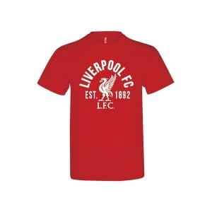 Image of Liverpool Established T Shirt Youths Red 9-11 Years