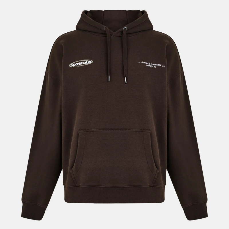 Image of Jack Wills Sports Club Hoodie - Brown Brown XS