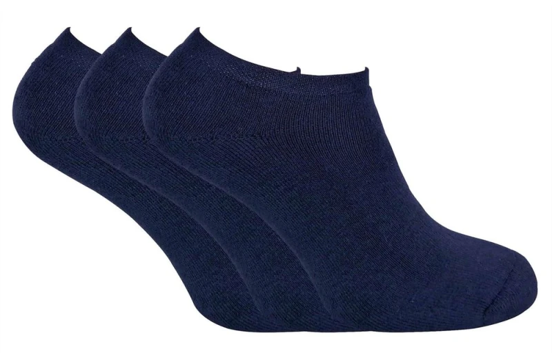 Image of Sock Snob Sock Snob Men 3 Pack Thick Cushioned Low Cut Ankle Thermal Socks in Navy Size: 6-11 Navy 6-11 Male 5060597074223