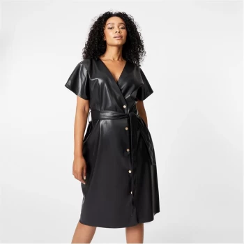 Image of Biba BIBA PU Midi Dress - Black