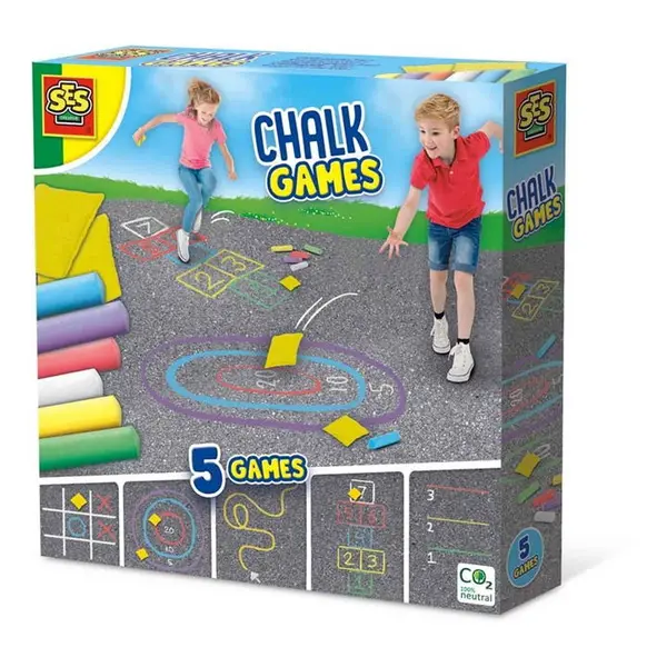 Image of SES Creative SES CREATIVE Chalk Games 5-in-1, 3 Years and Above Childrens Toys One Size Multi 41879399000