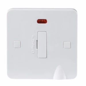Image of KnightsBridge Pure 9mm White 13a Fused Connection Unit With Neon Indicator And Flex Outlet