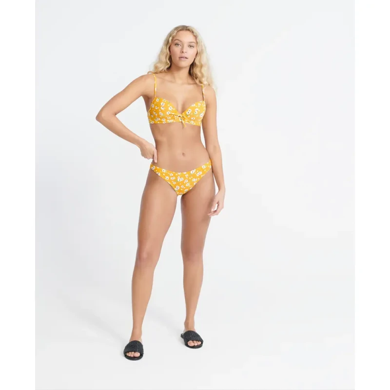 Image of Superdry Womens Padded Bikini Top Superdry Eden Jaune Female 34