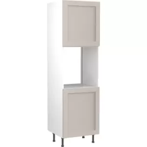 Image of Kitchen Kit Flatpack Shaker Kitchen Cabinet Tall Single Oven Unit Ultra Matt 600mm in Light Grey MFC