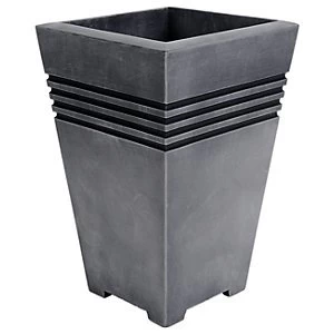 Image of Tall Square Milano Pewter Planter