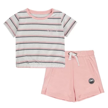 Image of SoulCal Short Set Junior Girls - Silver Pink
