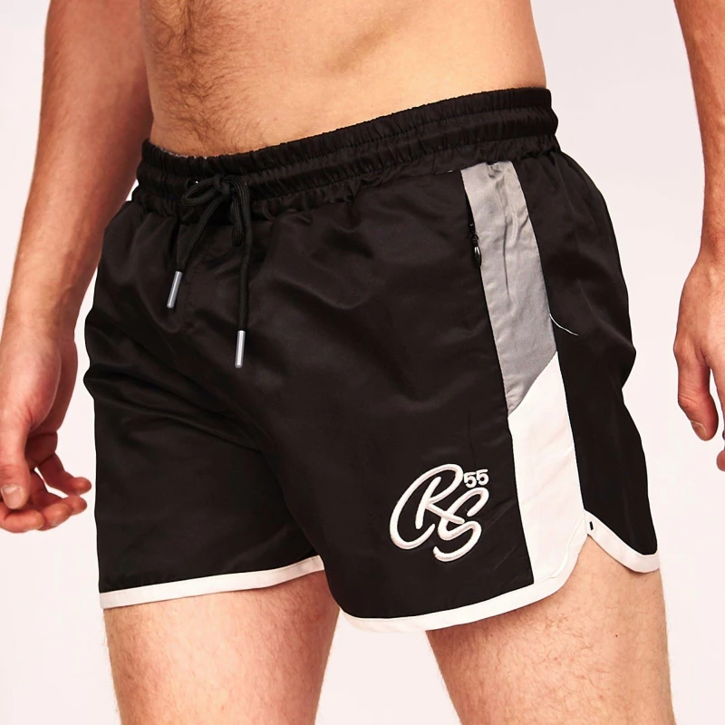 Image of Crosshatch Swim Shorts Mens Swim Shorts Small Black 35578703350