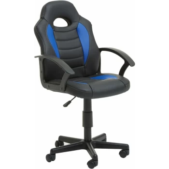 Image of Premier Housewares - Black and Blue PU Home Office Chair