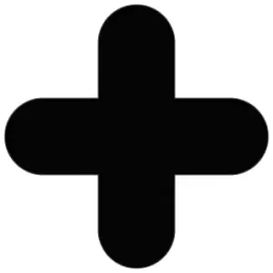 Image of PVC floor markings, cross shape, pack of 50, black