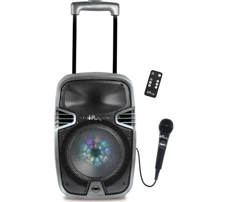 Image of Lexibook K8250 Iparty Bluetooth Light Trolley Speaker With Karaoke & Mic USB Aux