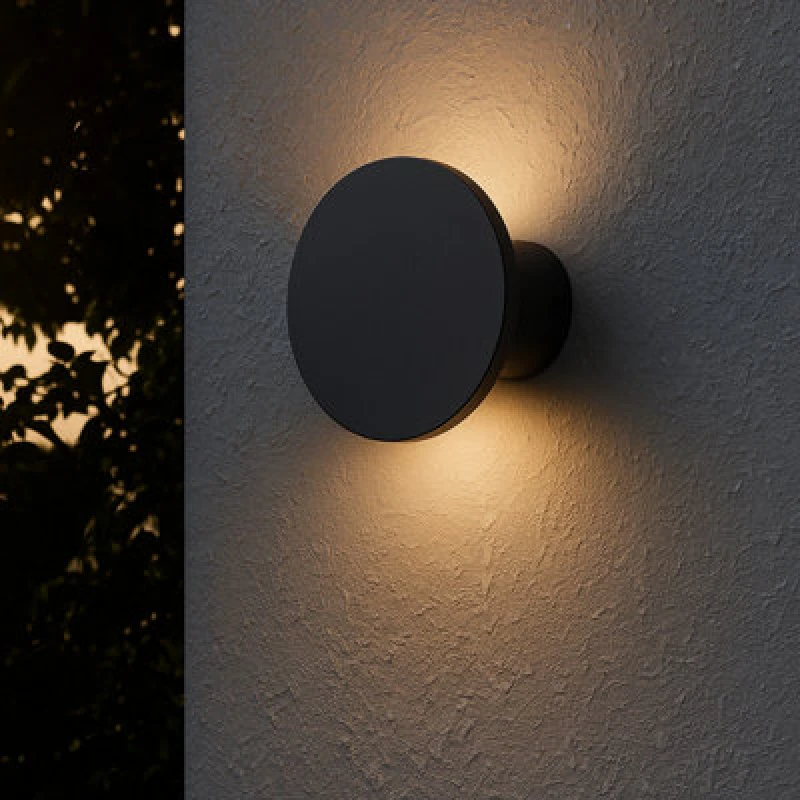 Image of EGLO Eglo Rigosa Modern LED Black Steel Outdoor Wall Light Black One Size Unisex 9008606355815
