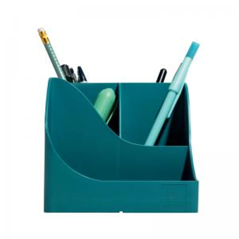 Image of Exacompta Skandi Recycled Plastic PenWave Pen Pot 5 Compartments Pacific Blue 69534D