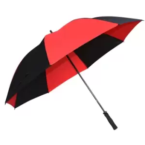 Image of Masters Pongee Golf Umbrella (One Size) (Black/Red)