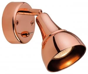 Image of 1 Light Single Wall Spotlight (Switched) Copper, GU10