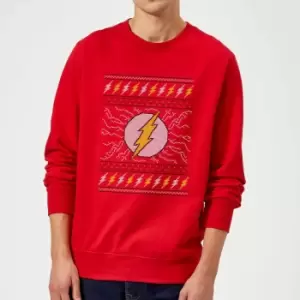 Image of DC Flash Knit Christmas Jumper - Red - M