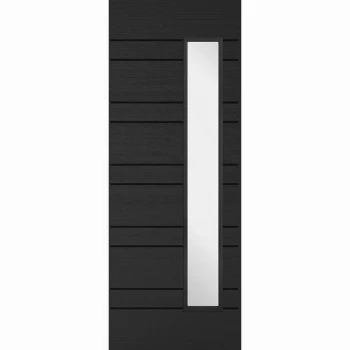 Image of LPD Timber Composite External Door Newmarket Charcoal Grey Glazed - 1981mm x 838mm (33 Inches)