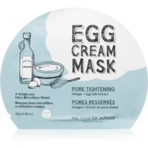 Image of Too Cool For School Egg Cream Mask Sheet Mask To shine and expanded pores 28 g