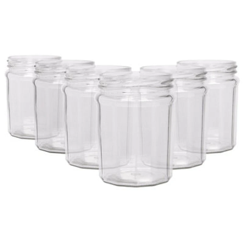 Image of Argon Tableware Glass Jam Jars - 380Ml - Pack Of 6