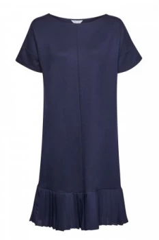 Image of Great Plains Joelle Jersey Pleated Hem Dress Blue