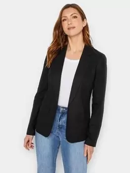 Image of Long Tall Sally Black Linen Jacket, Black, Size 10, Women