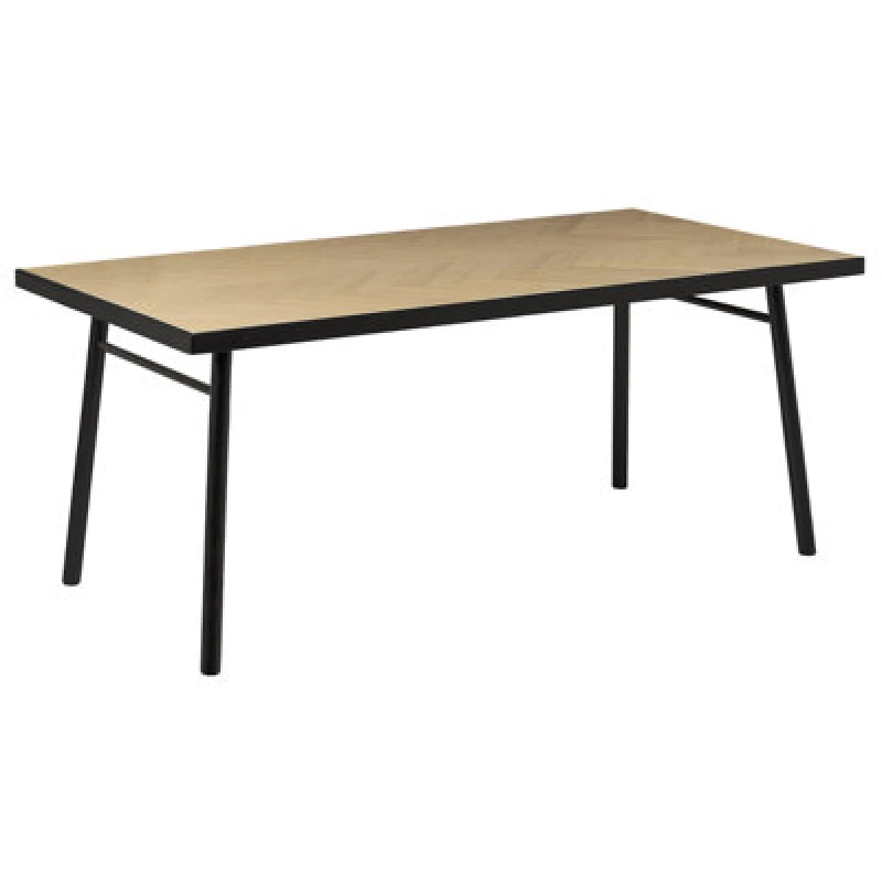 Image of Beliani Dining Table Ivorie Light Ash Wood 180 Cm 90 Cm