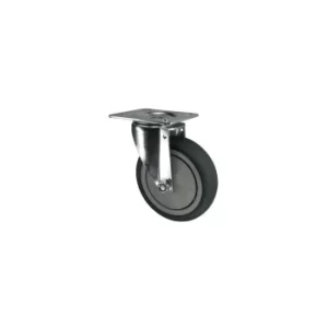 Image of Swivel Plate 100MM Rubber Tyre