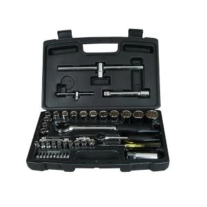 Image of Stanley Tools Socket Set of 50 Metric 1/4in & 1/2in Drive