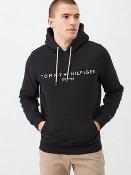 Image of Tommy Hilfiger Core Tommy Logo Hoodie - Black