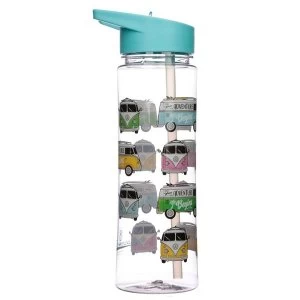 Image of Shatterproof Reusable 550ml Plastic Water Bottle - Volkswagen VW T1 Camper Bus Surf Adventure Begins