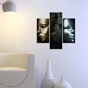 Image of 3MDF-007 Multicolor Decorative MDF Painting (3 Pieces)