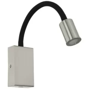 Image of Netlighting Tazzoli LED Reading Light Satin Nickel, Black