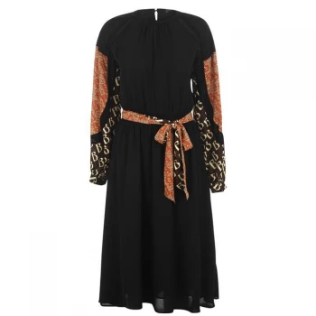 Image of Biba Logo Mix Midi Dress - Multi