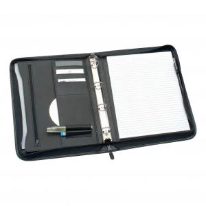Image of 5 Star A4 Zipped Conference 4 Ring Binder Capacity 25mm Black