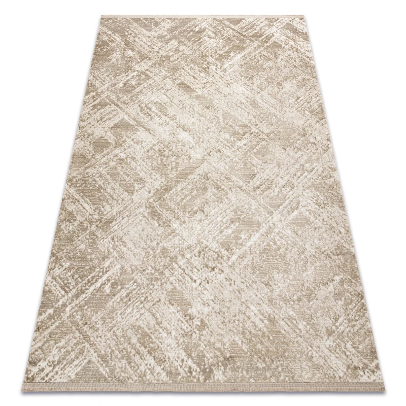 Image of RugsX Modern Carpet Duke 51541 Beige - Geometric, Structured, Very Soft, Fri 140X190 Cm
