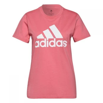 Image of adidas LOUNGEWEAR Essentials Logo T-Shirt Womens - Rose Tone / White
