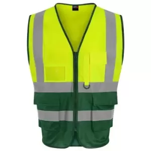 Image of Pro RTX High Visibility Unisex Adults Executive Waistcoat (M) (Hi Vis Yellow/Paramedic Green) - Hi Vis Yellow/Paramedic Green