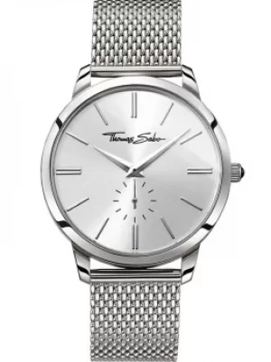 Image of THOMAS SABO Mens Rebel Spirit Stainless Steel Mesh Bracelet Watch...