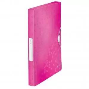 Image of Leitz WOW Box File A4 Polypropylene Pink Metallic - Outer carton of 5