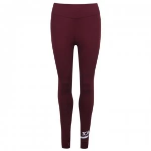 Image of Tommy Sport Logo Leggings - Deep Rouge