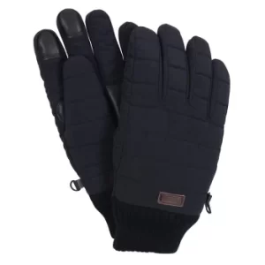 Image of Barbour Mens Banff Quilted Gloves Black Large