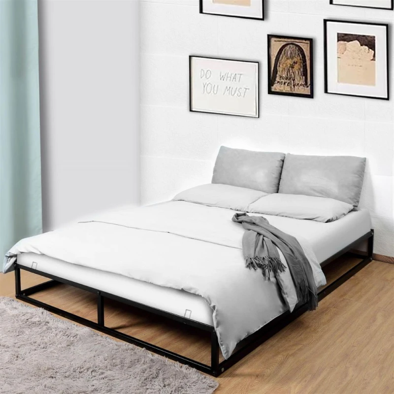 Image of House of Home Kingsize Metal Bed Frame Square Tube - Improved