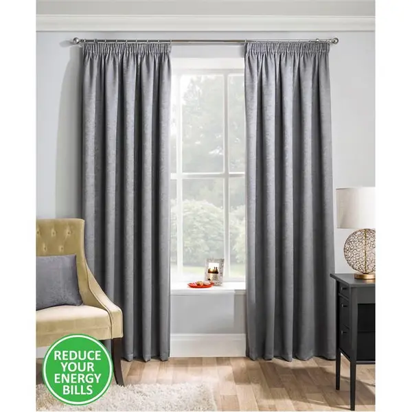 Image of Enhanced Living Matrix Thermal Room Darkening Tape Top Curtain Curtains 46x54 Green 38233515001